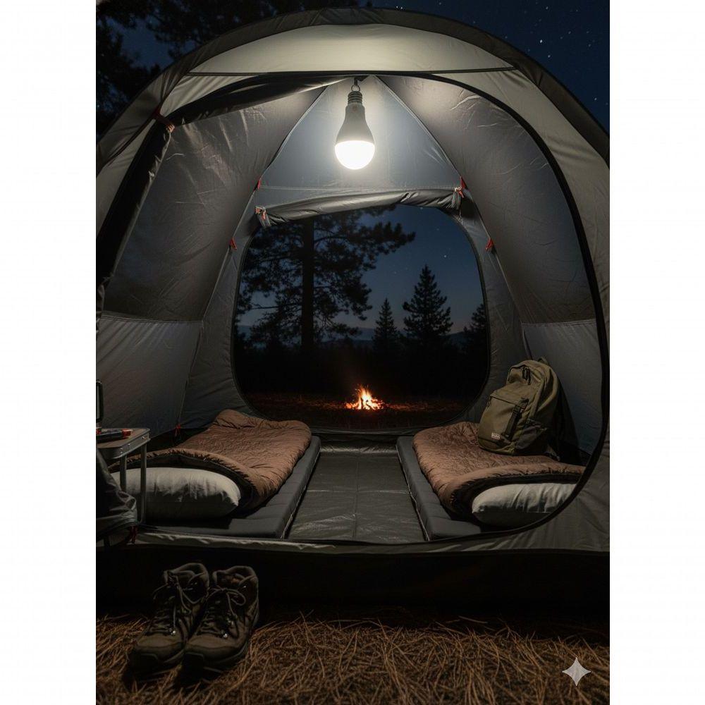 Lâmpada De Emergência Led Inteligente 20w – Iluminação Automática E Recarregável Para Quedas De Energia - 5