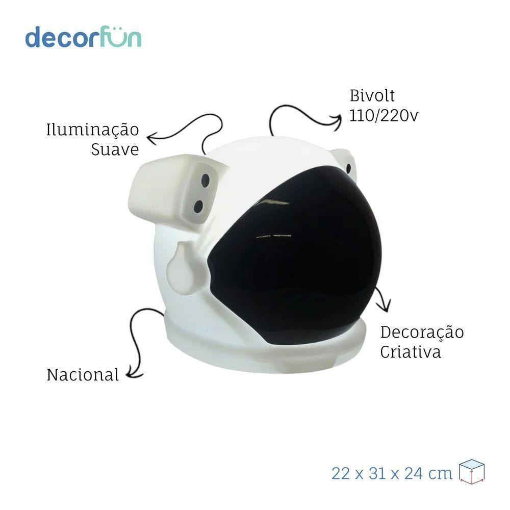 Luminária Capacete De Astronauta 3d Decoração Criativa Bivolt - 4