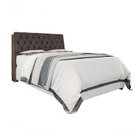 Cabeceira Box Casal 1,38 Isis Chocolate Com Capitonê Marrom - Framar Móveis - 3