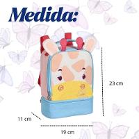 Kit Mochila Infantil Escolar Passeio Costas Girafa + Lancheira Térmica Girafa - 2