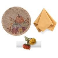 Kit Mesa Posta Copa E Cia 2 Lugares Abóbora - 1