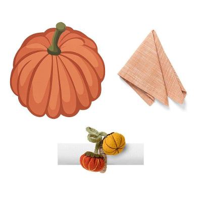 Kit Mesa Posta Copa E Cia 2 Lugares Abóbora Dom