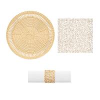 Kit De Mesa Posta Copa E Cia 4 Lugares Paisley - 1