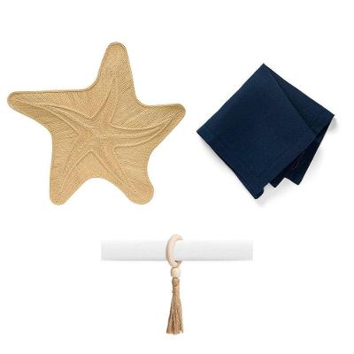 Kit De Mesa Posta Copa E Cia 4 Lugares Estrela Natural