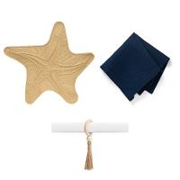 Kit De Mesa Posta Copa E Cia 4 Lugares Estrela Natural - 1