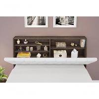 Cabeceira Box Casal 1,38 Isis Chocolate Com Painel Class Branco - Framar Móveis - 4