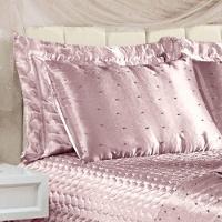 Kit Cobre Leito Colcha Casa Scarpa Fascínio Super King Cetim C/ Tule De Pérola 10 Peças - Rosê - 2
