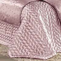 Kit Cobre Leito Colcha Casa Scarpa Fascínio Super King Cetim C/ Tule De Pérola 10 Peças - Rosê - 4