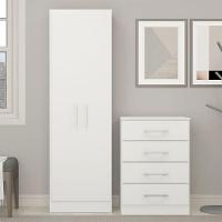 Kit Armário Prateleira Gaveteiro Multiuso Mdp Menu Móveis Branco - 1