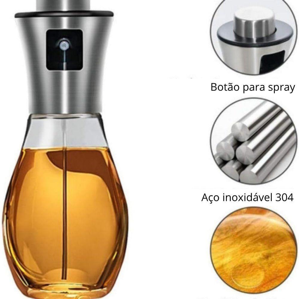 Kit 2 Galheteiro Vidro Spray Borrifador Pulverizador Porta Vinagre Temperar Salada 200ml - 2
