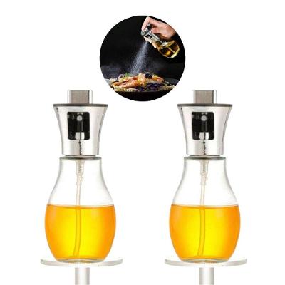 Kit 2 Galheteiro Vidro Spray Borrifador Pulverizador Porta Vinagre Temperar Salada 200ml
