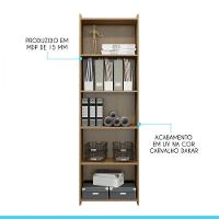 Kit 2 Estantes Para Escritório 57x183cm Mdp 0700 Menu Móveis Carvalho - 3