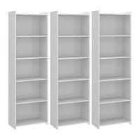 Kit 3 Estantes Multiuso 4 Prateleiras 57x183 Menu Móveis Branco - 1