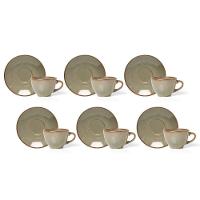 Jogo De Xícaras Copa E Cia 12 Peças Reative Em Cerâmica Verde - 1