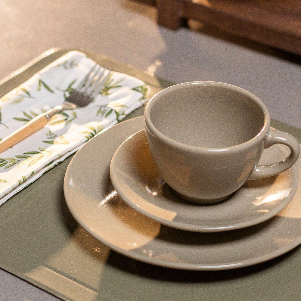 Jogo De Xícaras Copa E Cia 12 Peças Reative Em Cerâmica Taupe - 3