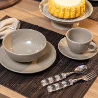 Jogo De Xícaras Copa E Cia 12 Peças Reative Em Cerâmica Taupe - 5