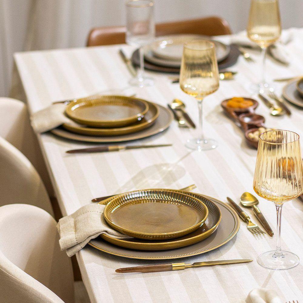 Jogo De Taças Copa E Cia 6 Peças Lustro âmbar - Vinho Água 560ml - 6