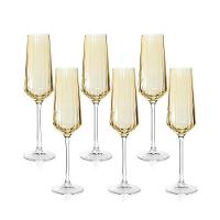 Jogo De Taças Copa E Cia 6 Peças Lustro âmbar - Espumante 260ml - 1