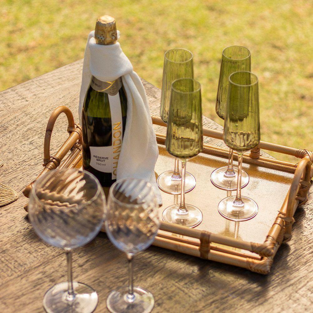 Jogo De Taças Copa E Cia 6 Peças Lustro Verde - Espumante 260ml - 3