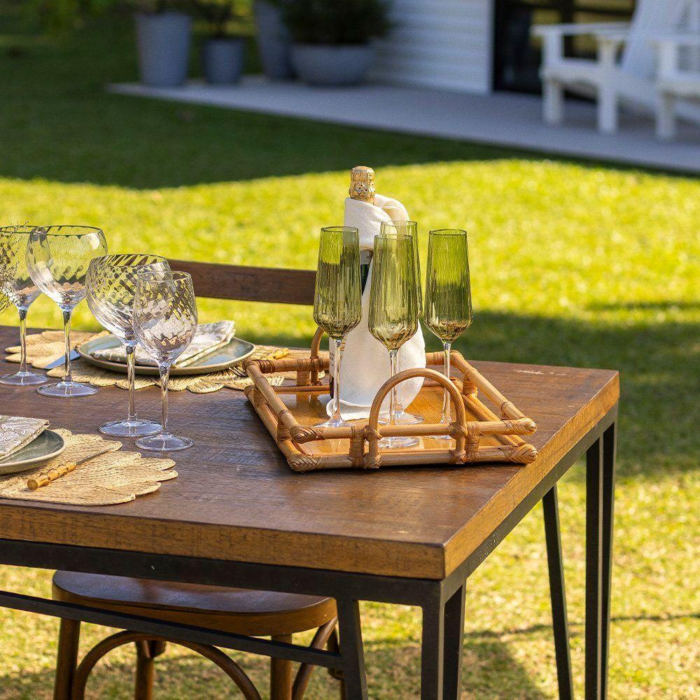 Jogo De Taças Copa E Cia 6 Peças Lustro Verde - Espumante 260ml - 4