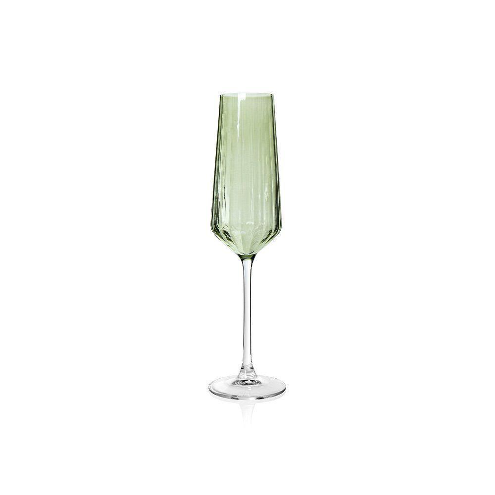 Jogo De Taças Copa E Cia 6 Peças Lustro Verde - Espumante 260ml - 5