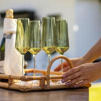 Jogo De Taças Copa E Cia 6 Peças Lustro Verde - Espumante 260ml - 2