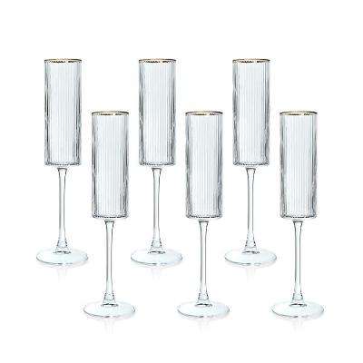 Jogo De Taças Copa E Cia 6 Peças Doré Lustra Espumante 190 Ml