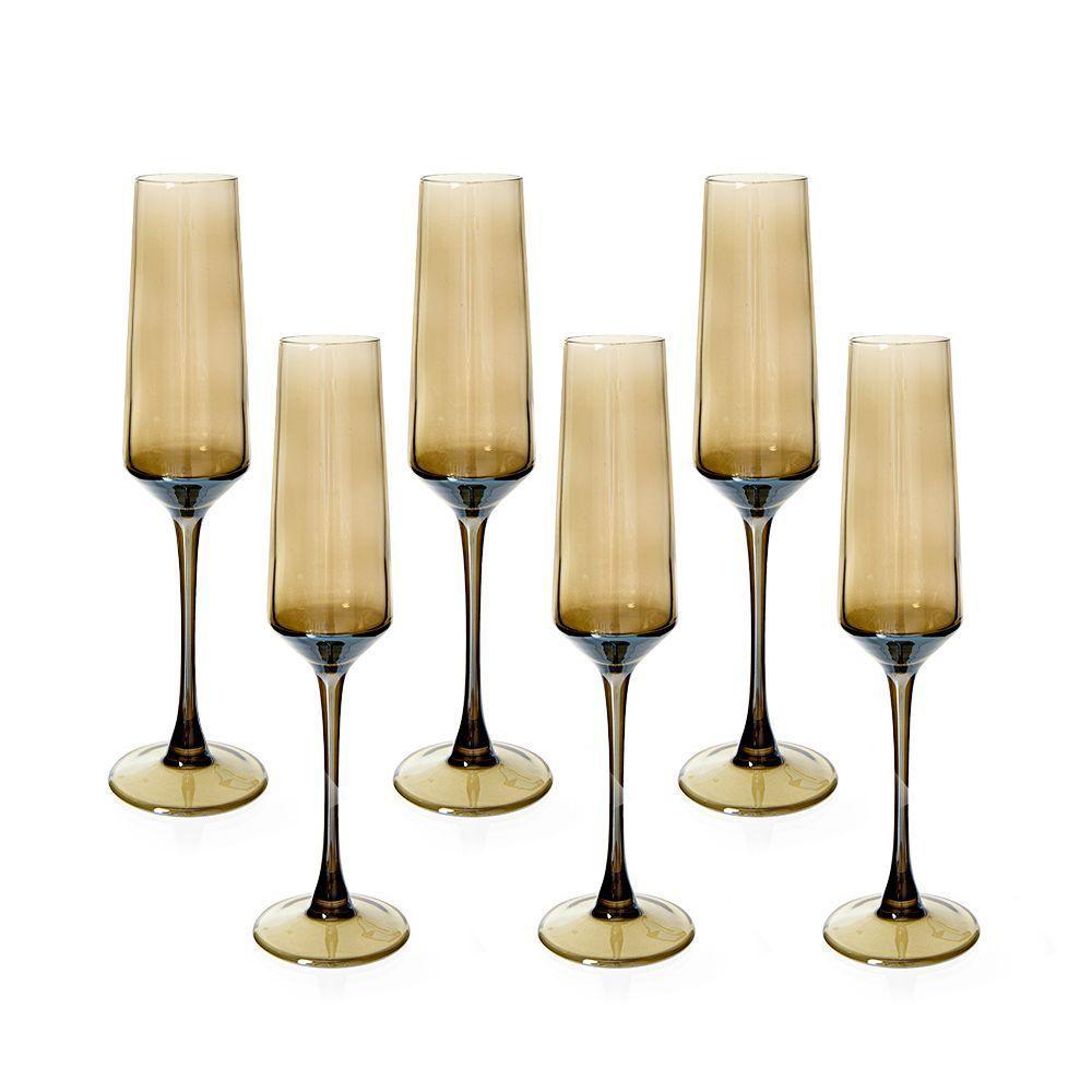 Jogo De Taças Copa E Cia 6 Peças Bruma Verde - Espumante 180 Ml - 1