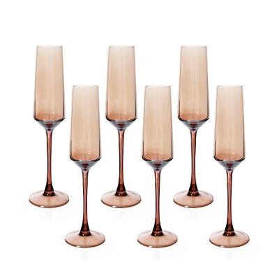 Jogo De Taças Copa E Cia 6 Peças Bruma âmbar - Espumante 180 Ml