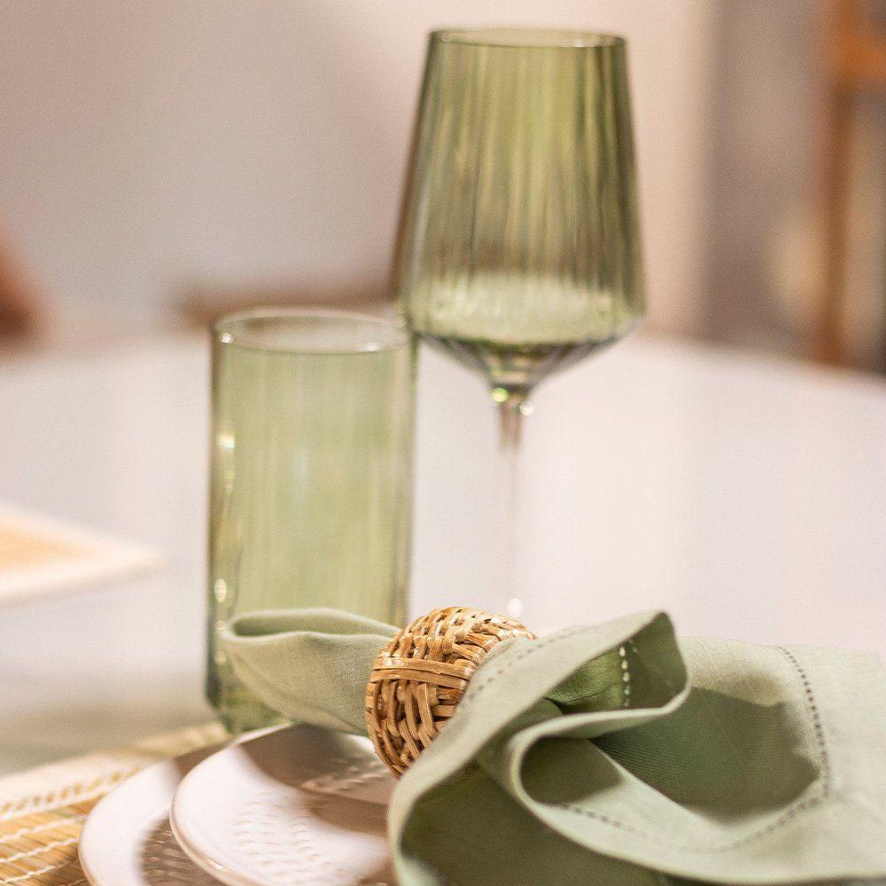 Jogo De Copos Copa E Cia 6 Peças Lustro 500ml Verde - 2