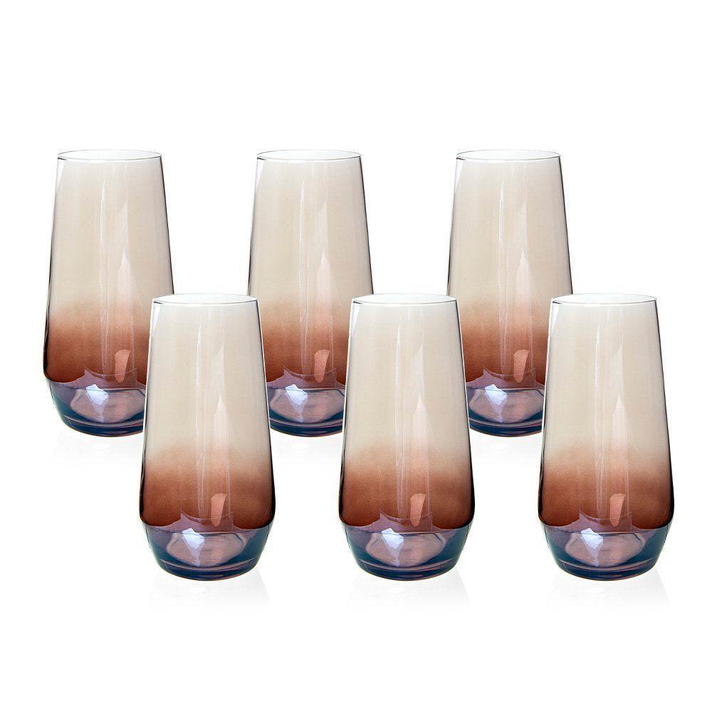 Jogo De Copos Copa E Cia 6 Peças Bruma 545 Ml âmbar - 1