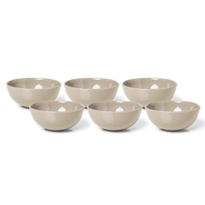 Jogo De Bowl Copa E Cia 6 Peças Reative Em Cerâmica Taupe