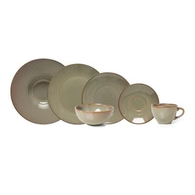 Jogo Copa E Cia 24 Peças Reative Em Cerâmica Verde