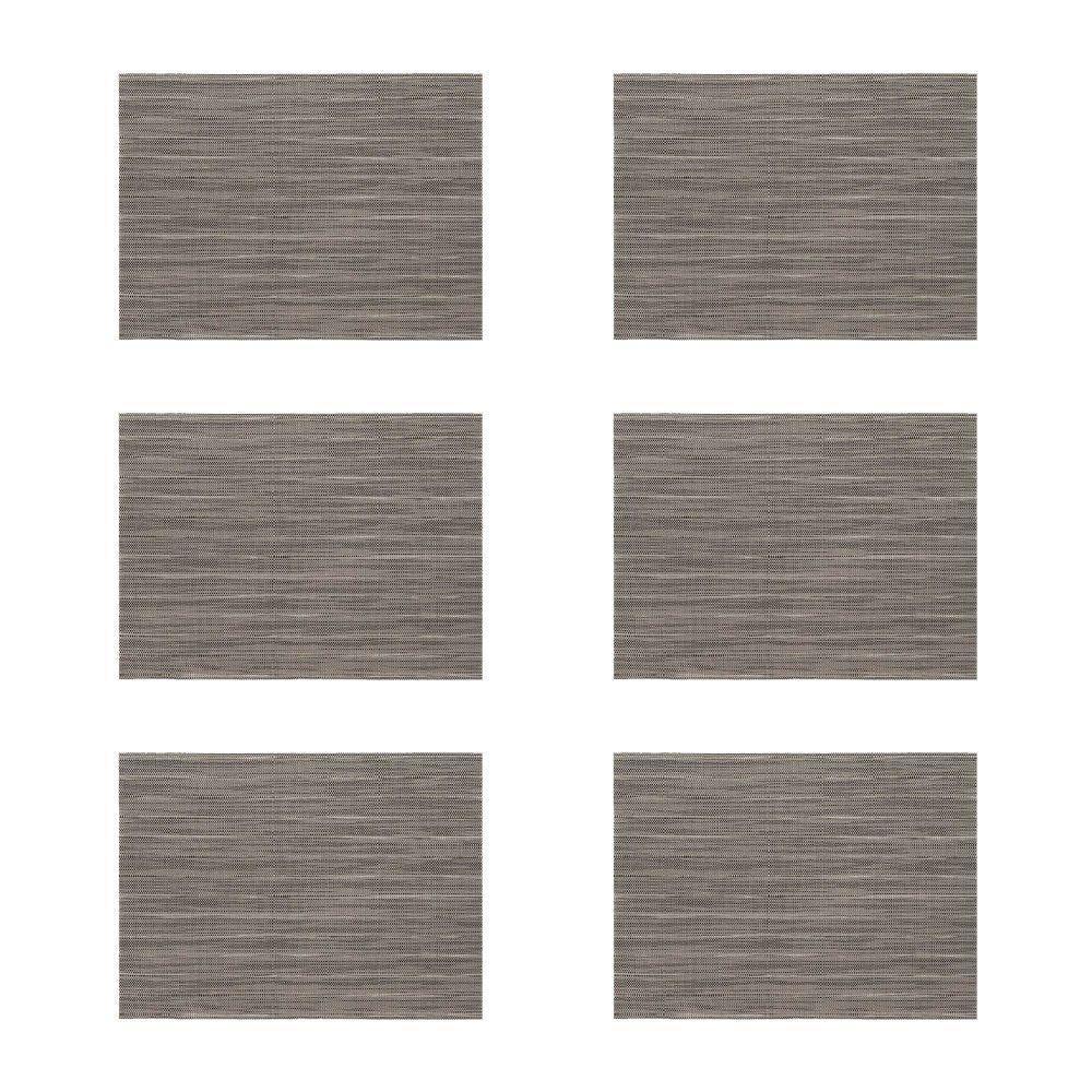 Jogo Americano Copa E Cia 6 Peças Tramado Prior Grafite - 1