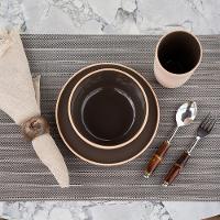 Jogo Americano Copa E Cia 6 Peças Tramado Prior Grafite - 2