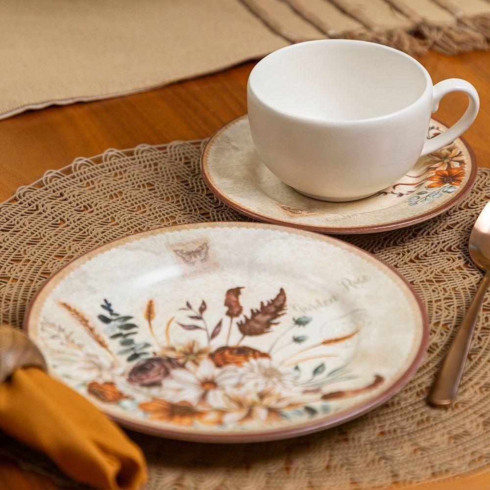 Xícara Com Pires Copa E Cia Aquarelle Em Cerâmica Adele - 2