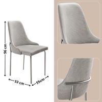 Sala De Jantar Mesa Selene Com 4 Cadeiras Moderna Mobilia Luna/cinamomo Imbuia/prata - 3