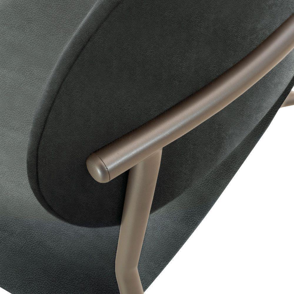 Sala De Jantar Mesa Ballare Com 4 Cadeiras Moderna Mobilia Jade/imbuia/off/prata - 4