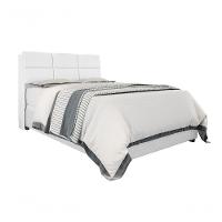 Cabeceira Box Casal 1,38 Isis Branco Com Painel Class Branco - Framar Móveis - 5