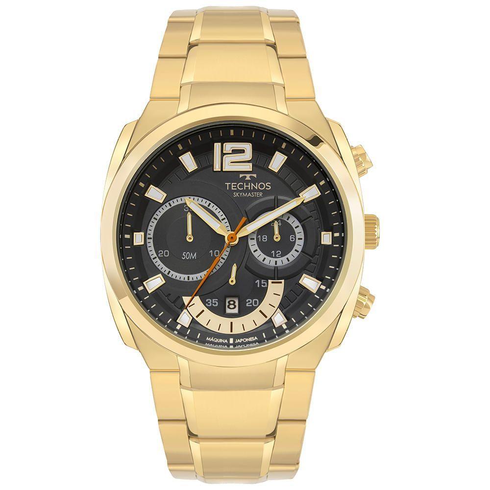 Relógio Technos Masculino Skymaster Dourado - Js25bcs-1p - 1