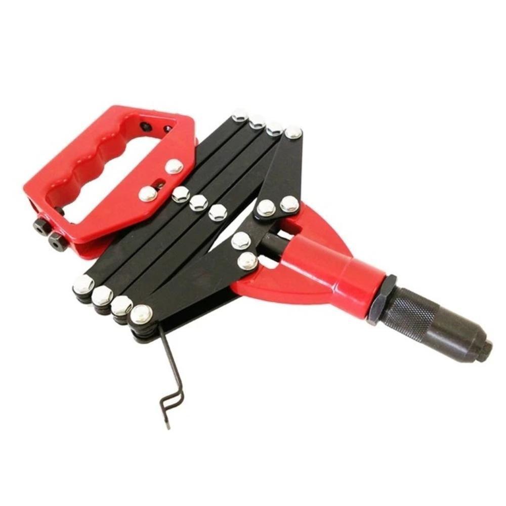 Rebitador Sanfona Alicate Rebitadeira Manual Dobravel Rebites Ate 6,4mm Reforcado Profissional - 2