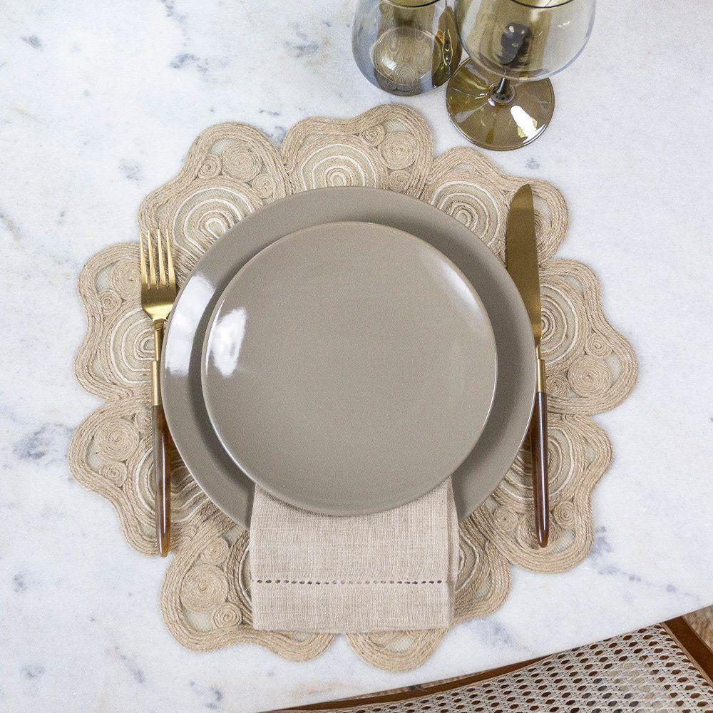 Prato Raso Copa E Cia Reative Em Cerâmica Taupe - 2