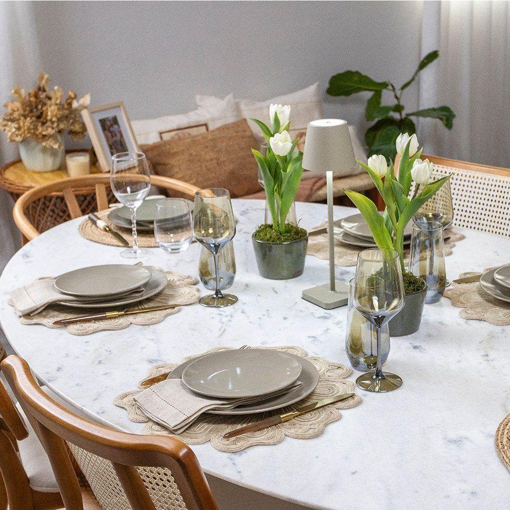 Prato Raso Copa E Cia Reative Em Cerâmica Taupe - 3