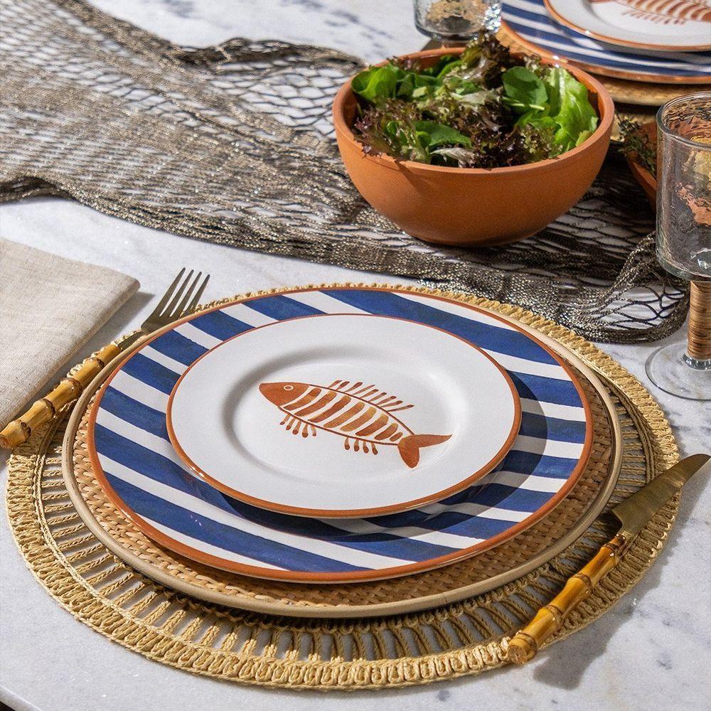 Prato Raso Copa E Cia Aquarelle Em Cerâmica Náutico - 3