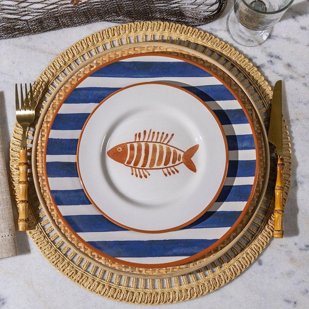 Prato Raso Copa E Cia Aquarelle Em Cerâmica Náutico - 4