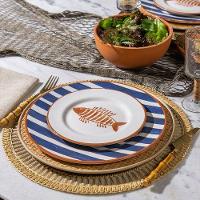 Prato Raso Copa E Cia Aquarelle Em Cerâmica Náutico - 3