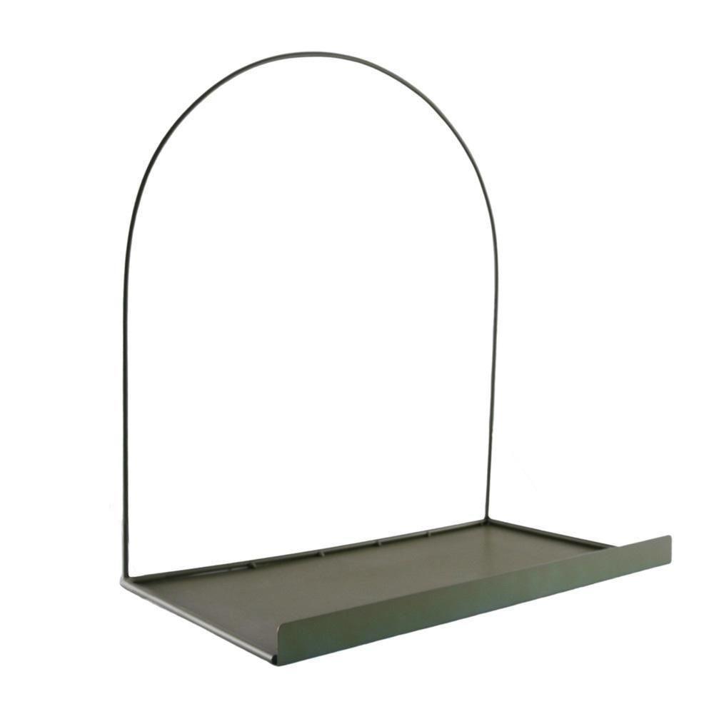 Prateleira Nicho Arco Verde Militar Metal Decorativa Retro Luxo Organizadora Moderna Livros Sala Multiuso - 4