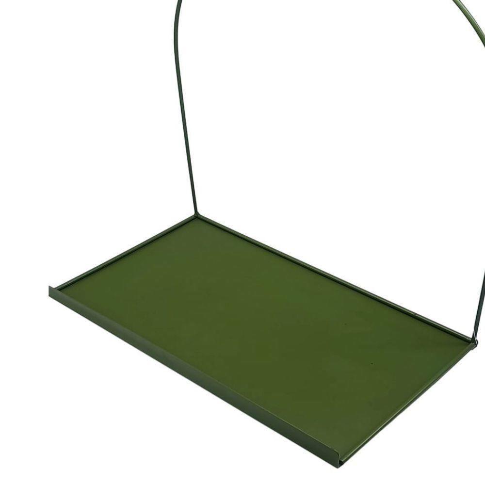 Prateleira Nicho Arco Verde Militar Metal Decorativa Retro Luxo Organizadora Moderna Livros Sala Multiuso - 5