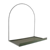 Prateleira Nicho Arco Verde Militar Metal Decorativa Retro Luxo Organizadora Moderna Livros Sala Multiuso