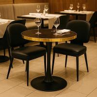 Mesa De Jantar Redonda Majestic 70cm - Preto - 2